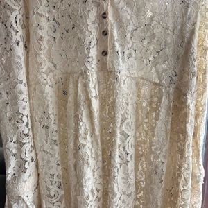 Sundance ivory lace dress with under slip